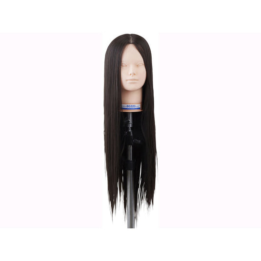 Mannequin Practice Head BG220 Black (100% Heat-Resistant Fiber)