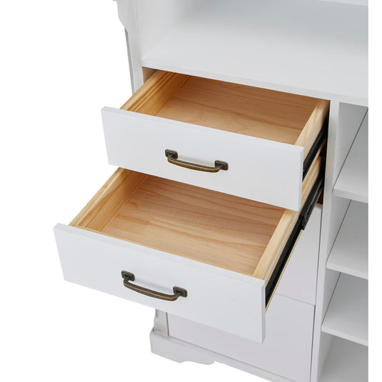 Shabby Chic Wooden Antique Register Counter VICTOIRE-900 Antique White