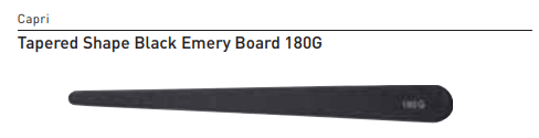 Tapered Shape Black Emery Board 180G (100pcs)