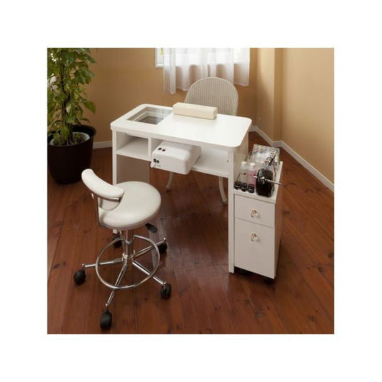 Low-Rebound Stool with Foot Ring & Backrest (Japan-Made) – Available in 3 Colors