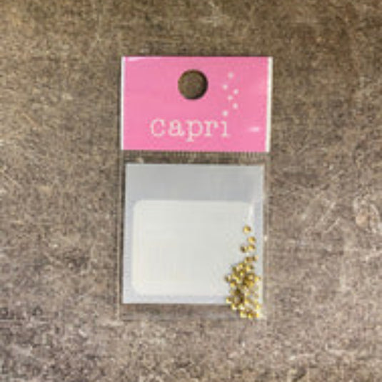 Capri Metal Stone Gold 2mm (100pcs)