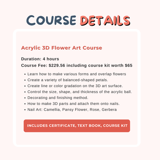 Acrylic 3D Flower Art Course