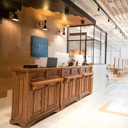 Shabby Chic Wooden Antique Register Counter VICTOIRE-900 Antique Brown