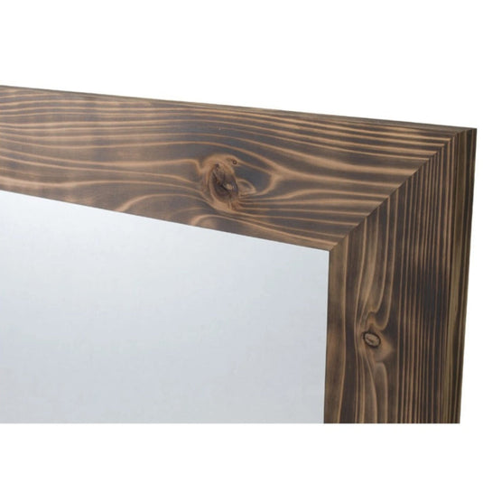 Natural Wood Old Wood Mirror Dark Brown (Made in Japan) (Available in 2 sizes)