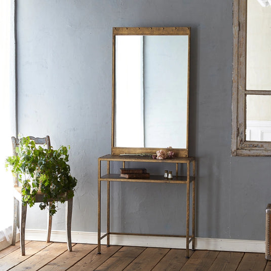 Antique Iron Dresser (Aged Finish) (Available in 2 Colors)