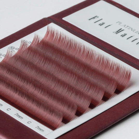 Flat Matte Lash Mauve Pink [J Curl Thickness 0.15 Length 7~15MIX]