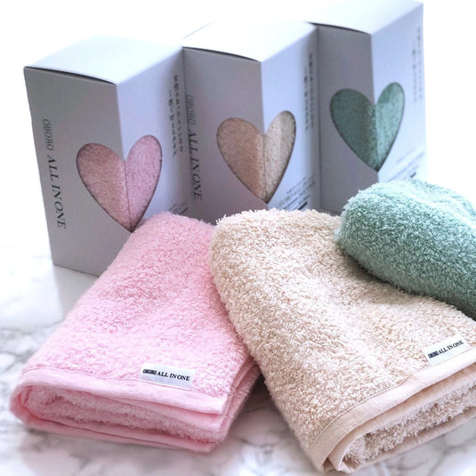 boro All-in-One Face Towel (32 x 90 cm) [Recommended by the Japan Atopic Dermatitis Association] [Available in 3 colors]