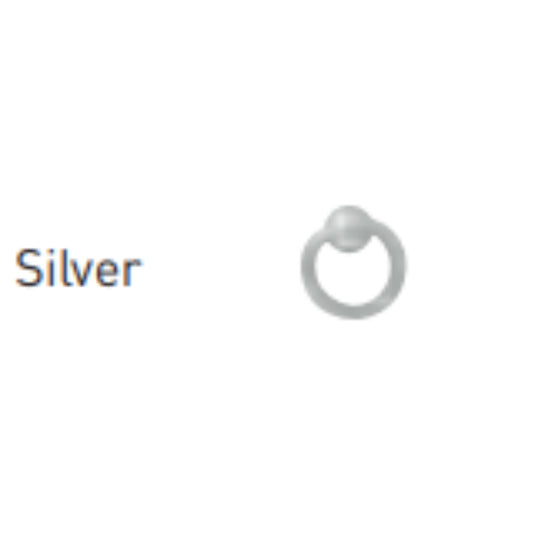 Clou Beads Ring 7x7mm Silver (10pcs)