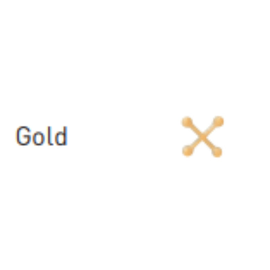 Clou Cross Barbell 6x6mm Gold (10pcs)