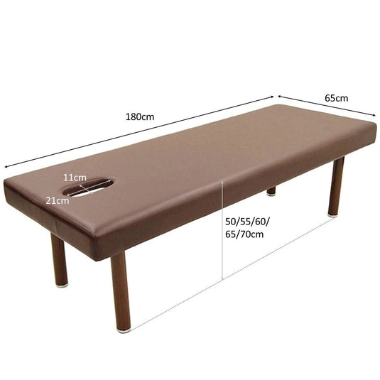 [High-Density Urethane] Standard Massage Bed S-5DX (With Face Hole) - Dark Brown L180 x W65 cm