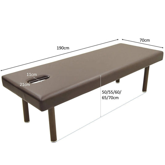 [High-Density Urethane] Wide Massage Bed W-5DX (With Face Hole) - Dark Brown L190 x W70 cm