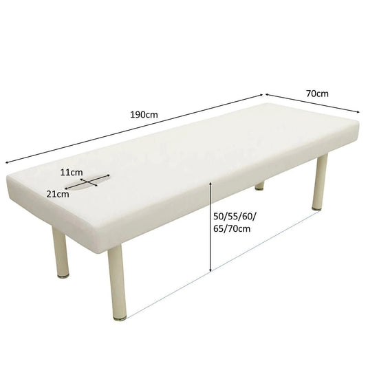 [High-Density Urethane] Wide Massage Bed W-5DX (With Face Hole) - White L190 x W70 cm