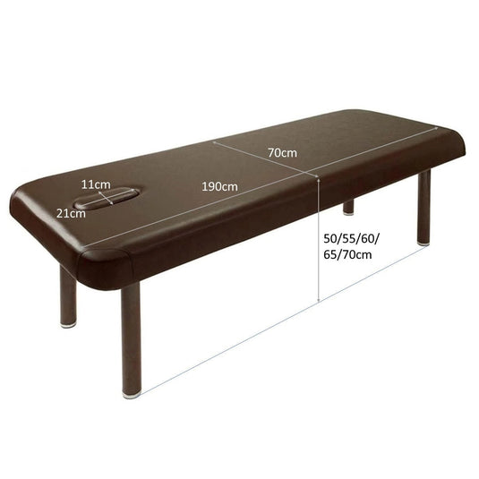 [CARNA-W] Wide Memory Foam Massage Bed (With Face Hole) - Dark Brown L190 x W70 cm