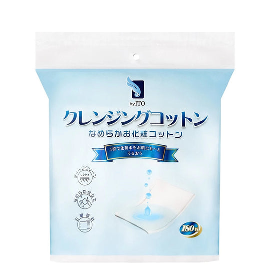 byITO Cleansing Cotton (Approx. 60 × 50 mm / 180 Sheets)