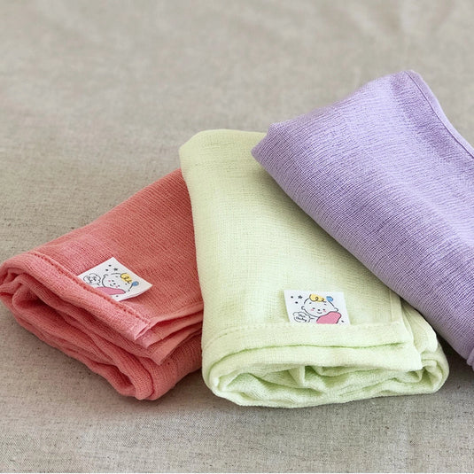 Baby Bath Gauze Towel (33 x 70 cm) (Recommended by the Japan Atopic Dermatitis Association) [Available in 3 Colors]