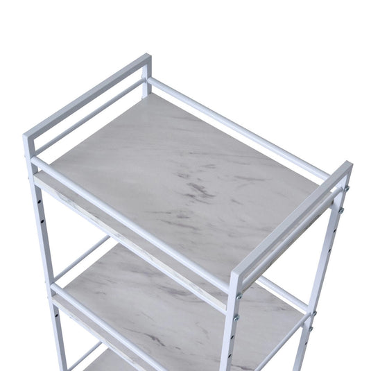 Frame Wagon (Marble Pattern / White) [Adjustable Shelf Height]