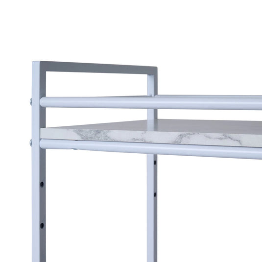 Frame Wagon (Marble Pattern / White) [Adjustable Shelf Height]