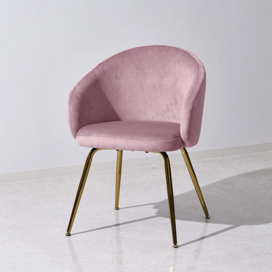 Velvet-Style Round Chair