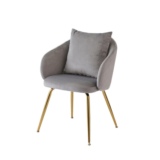 Velvet-Style Round Chair