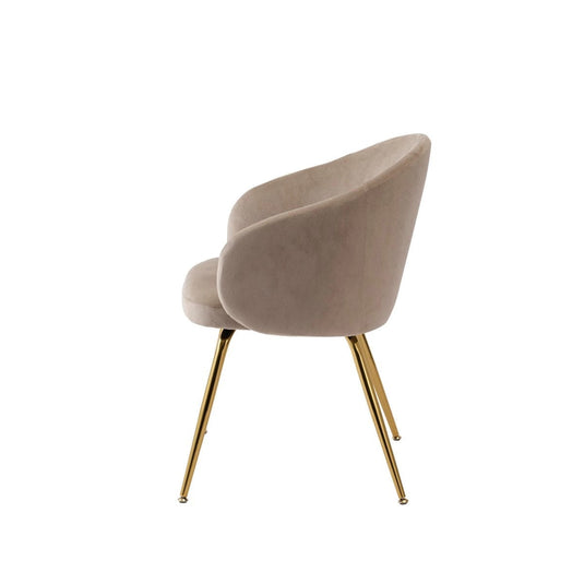 Velvet-Style Round Chair