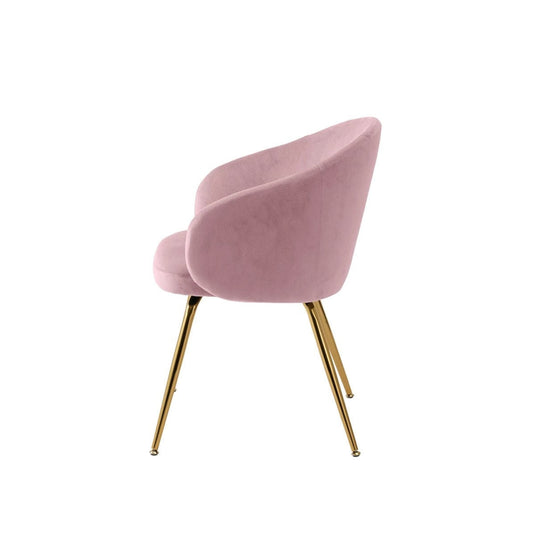 Velvet-Style Round Chair