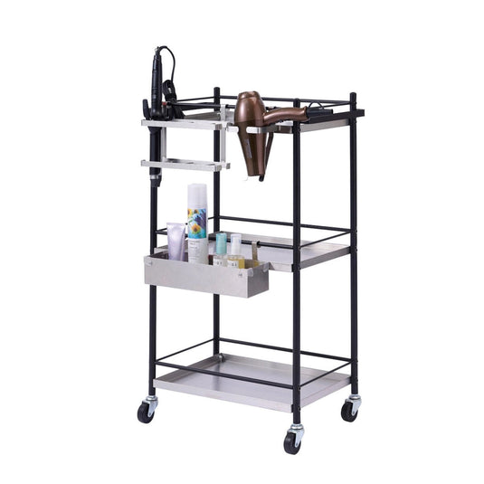 AD Stainless Tray Wagon AD-02 (Black Frame) [Made in Japan]