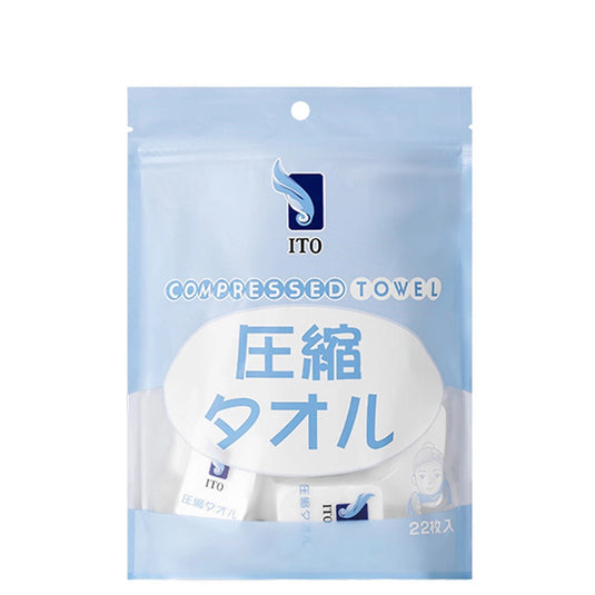 ITO Compressed Towel — Approx. 240×300mm (22 Pieces)