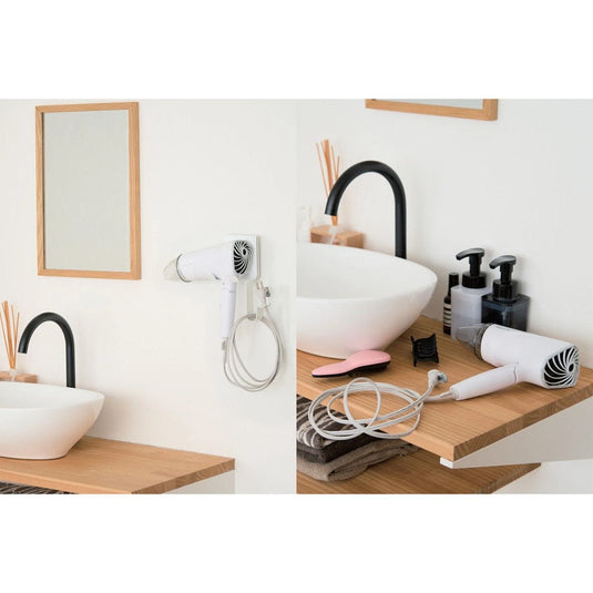 ELECOM Hanging hair dryer holder with suction cup