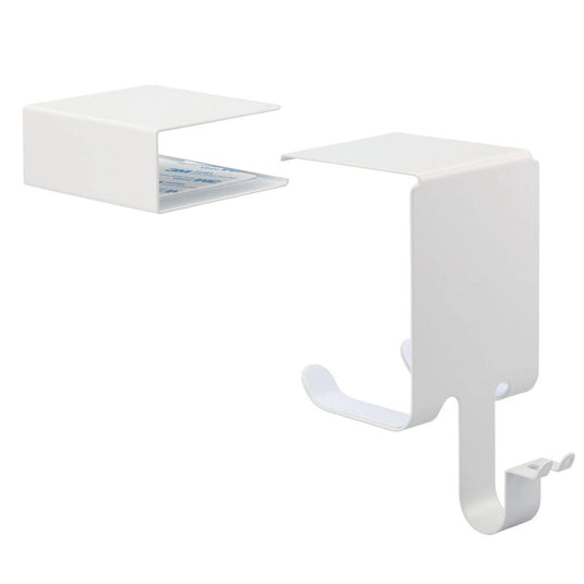 Hanging hair dryer holder with shelf hook