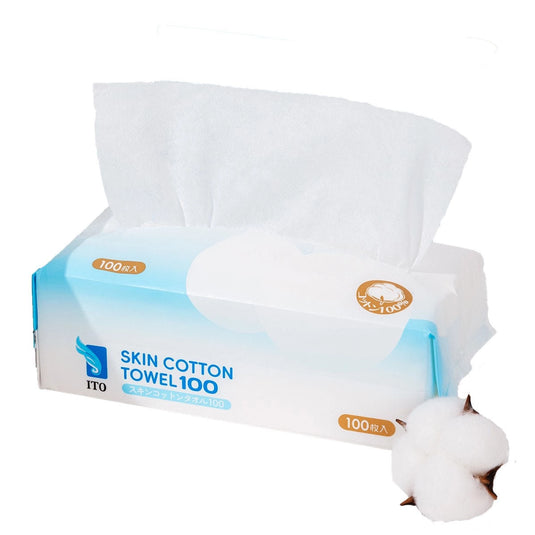 ITO Skin Cotton Towel 100 – Approx. 200×200mm (100 Sheets)