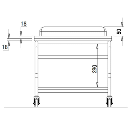 Pedi Stand (Top plate folding type) White