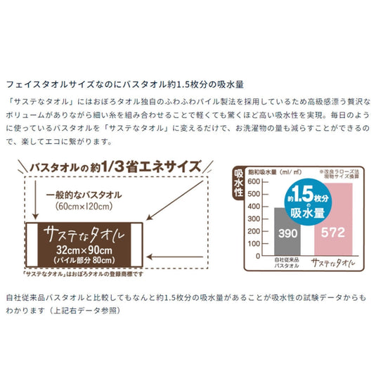 Sustainable Towel (32 x 90 cm) [Recommended by the Japan Atopic Dermatitis Association] [Available in 4 colors]