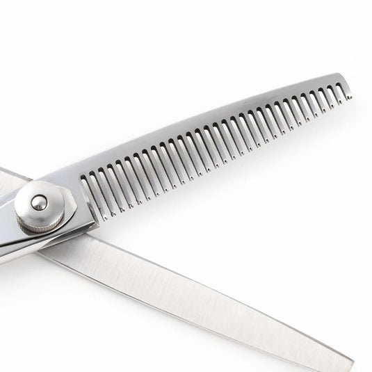 DEEDS XXB630IV Thinning Scissors, 30-tooth, V-Groove, Flat Blade (6.0 inches, approximately 25% thinning rate)