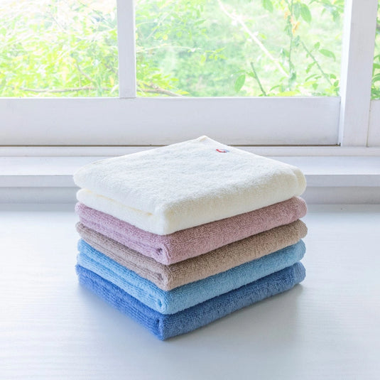 Imabari Towel Quick-Drying Indoor Face Towel, 34 x 80cm (Gauze & Pile) [Available in 5 Colors]
