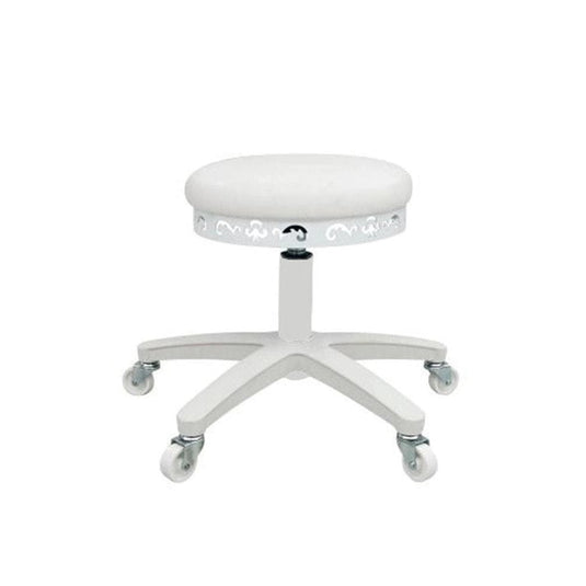 Elegant Salon Stool with Arabesque Accents