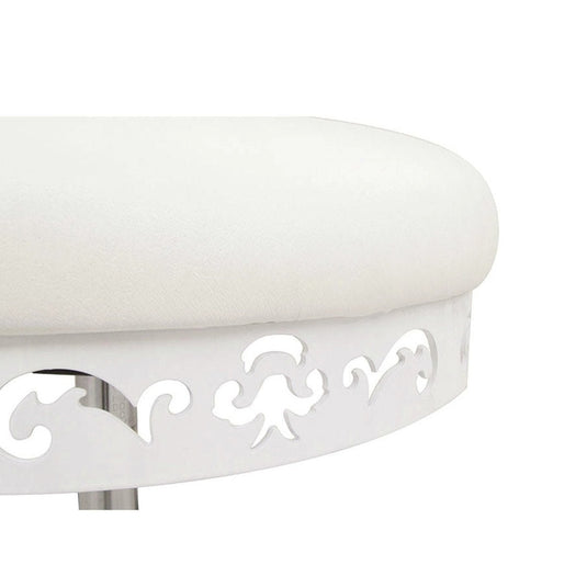 Elegant Salon Stool with Arabesque Accents