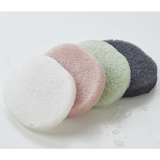 SMART COLLECTION Konjac Sponge Bamboo Charcoal (Black) Excellent sebum adsorption Gentle Care 2 pcs