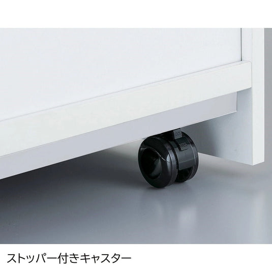 Mobile Wooden Counter with Casters