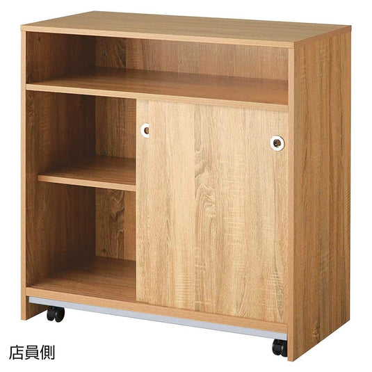 Mobile Wooden Counter with Casters