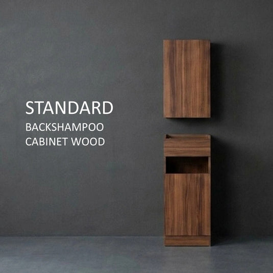 Woodgrain Back Shampoo Cabinet W420 Upper and Lower Set