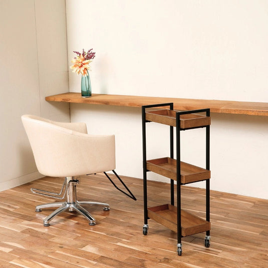 Natural Wood Rustic 3-Tier Slim Wagon (3 Colours Available)