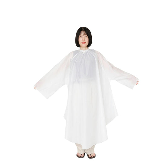 Basic Waterproof Cutting Cape with Sleeves - White