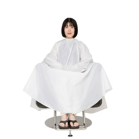 BIG Waterproof & Antistatic Cutting Cape with Sleeves - White