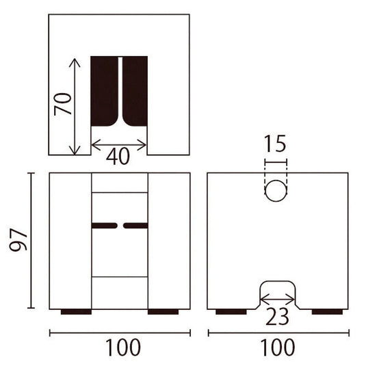 Anti-Tip Cube Block for Stands (1 Piece)