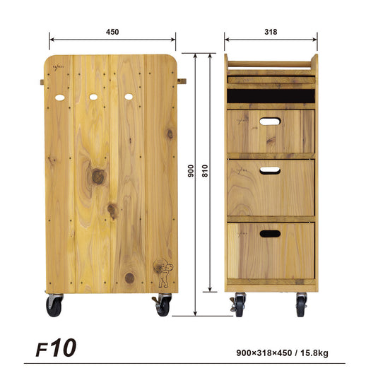 YS-F10 Wooden Wagon (Made in Japan) – Available in 11 Colors