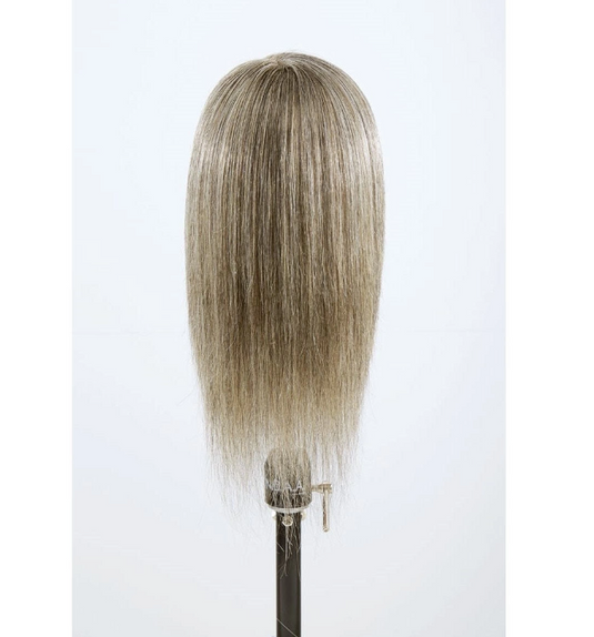 Mannequin Practice Head Gray 60 (100% Human Hair)