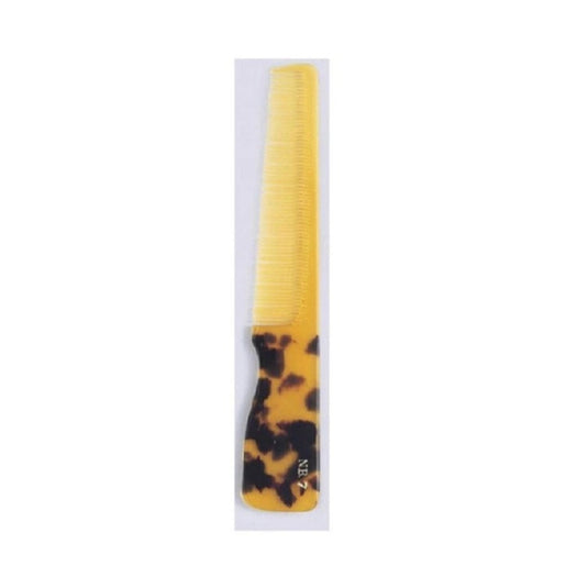 New Tortoiseshell Comb No.7 – 18-Tooth Straight Edge with Handle