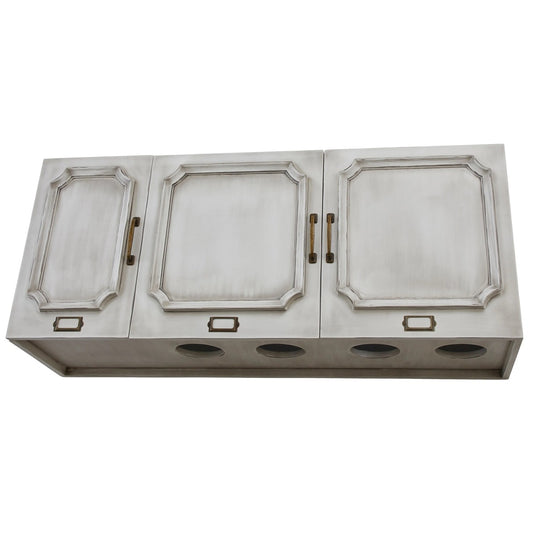 Shabby Chic Wooden Side Shampoo Cabinet RENE-S Upper and Lower Set WH W1100