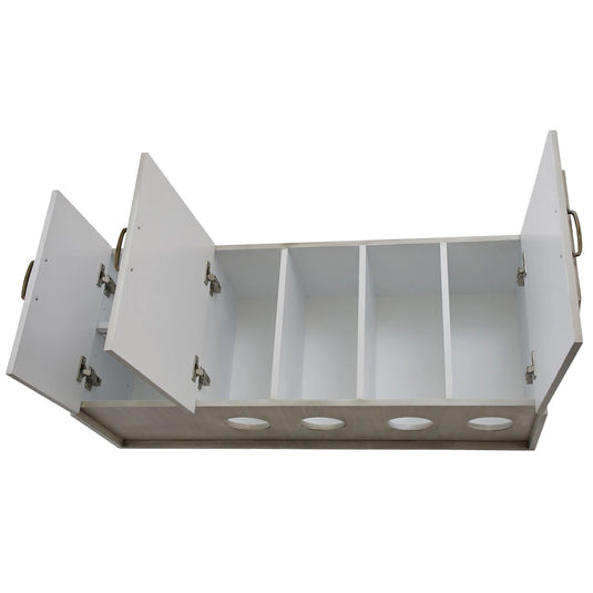 Shabby Chic Wooden Side Shampoo Cabinet RENE-S Upper and Lower Set WH W1100