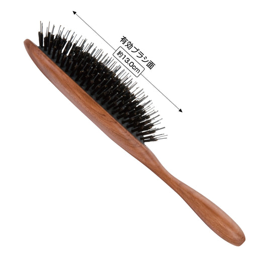 N.B.A.A. Blow Cushion Brush Large Wood Type Black NB-BC5